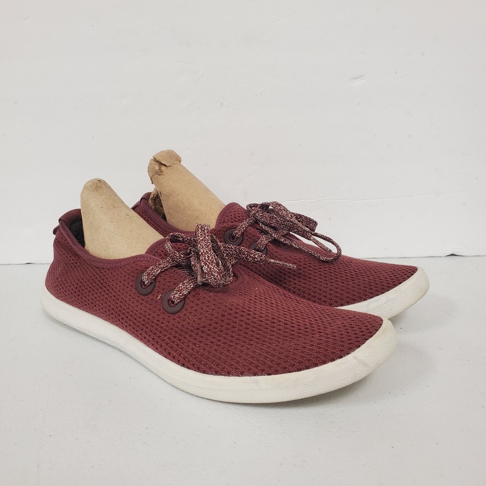 Allbirds Womens Tree Skipper Merino Wool Sneakers Size 9 Red Lace Up Comfort